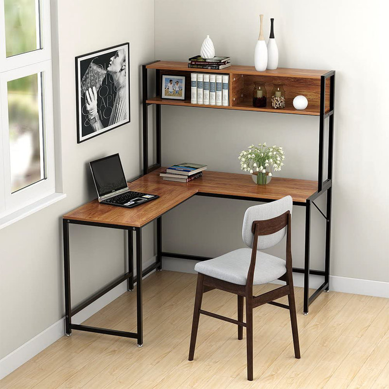 Ebern Designs Lavin LShaped Desk with Hutch & Reviews Wayfair.ca